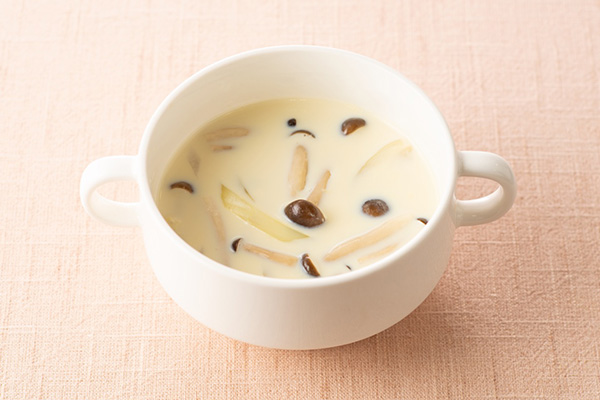 キノコのスープ ～ゴボウ豆乳仕立て～